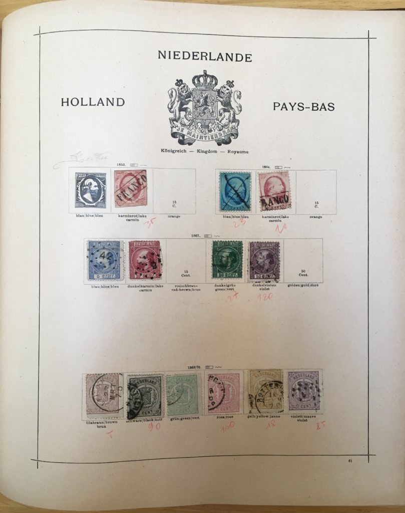 oude nederlandse postzegels in wereldalbum